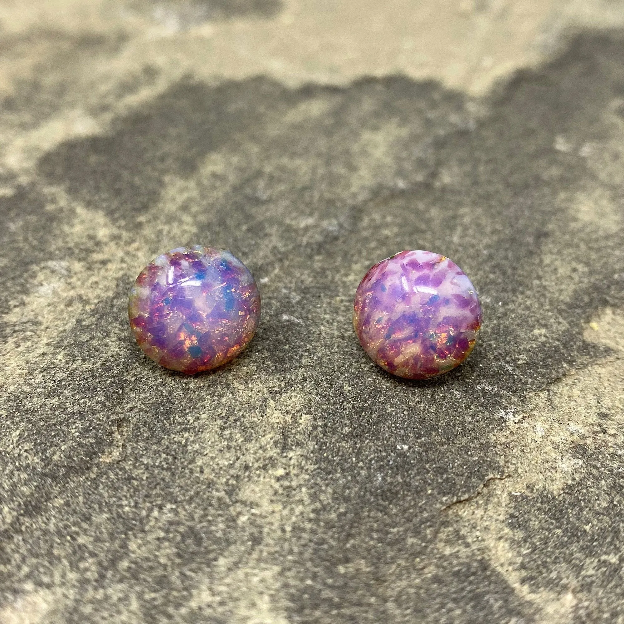 RONA silver opal studs