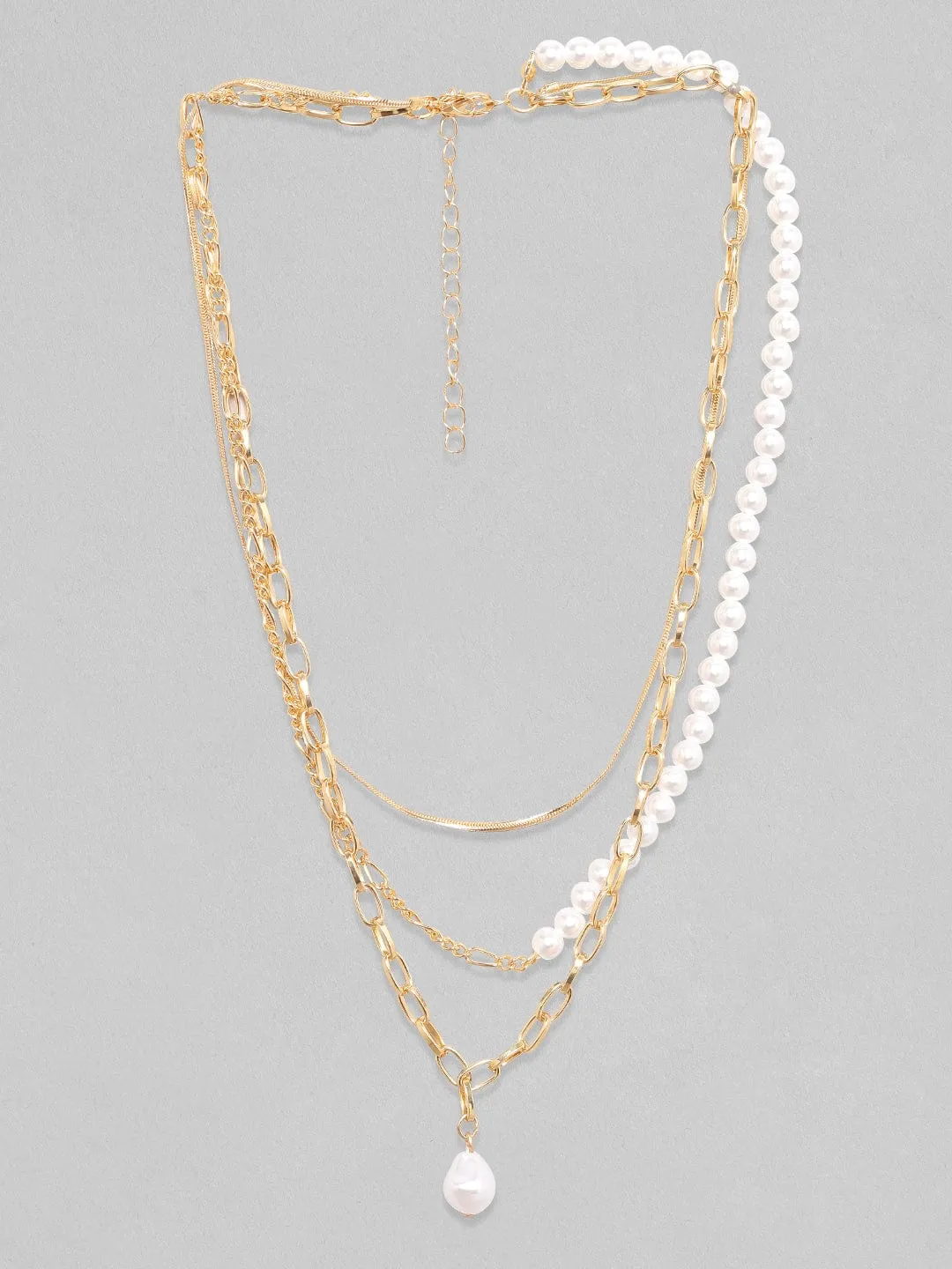 Rubans Voguish Brass Gold-Plated Layered Necklace