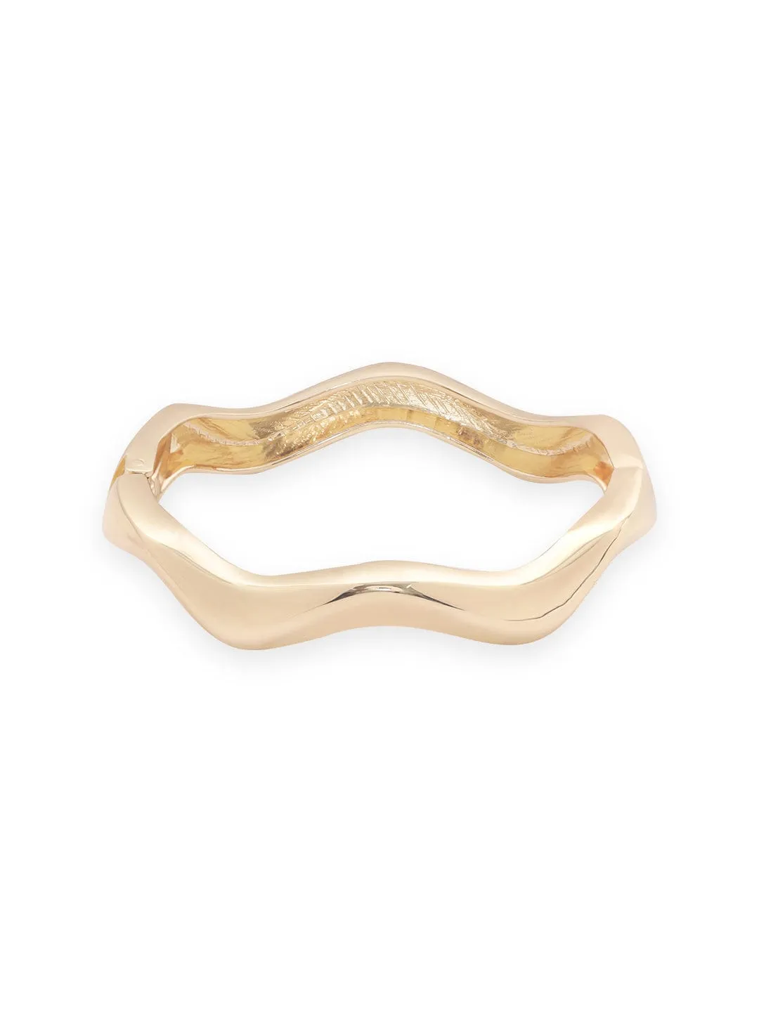 Rubans Voguish Gold-Plated Cuff Bracelet