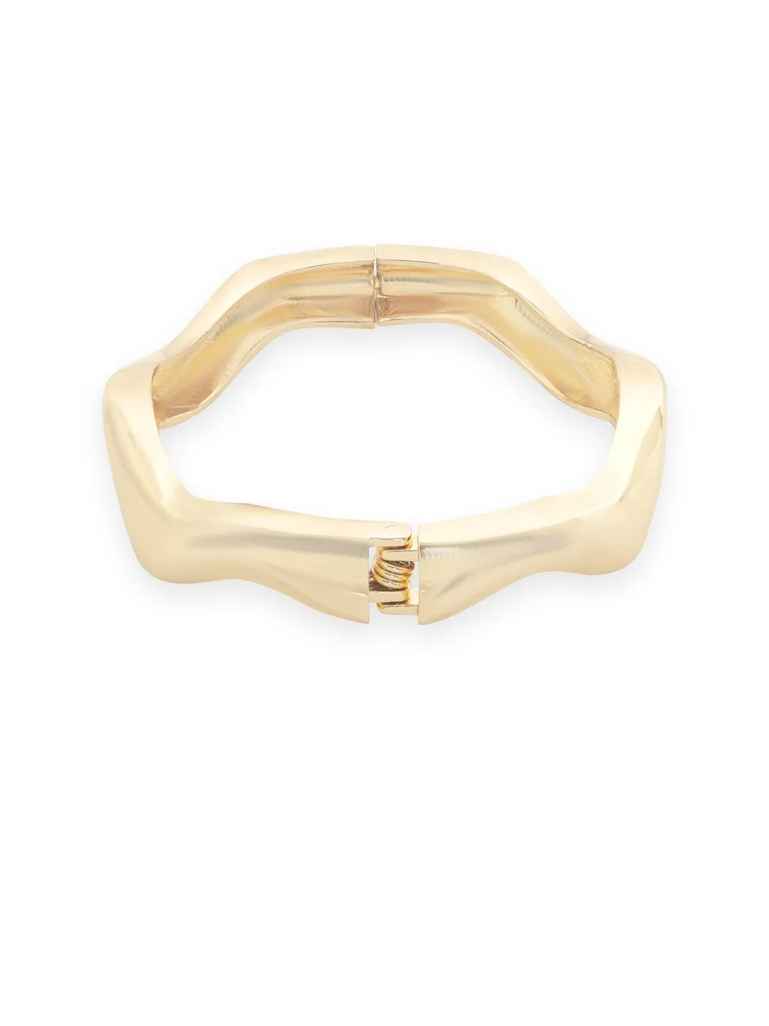 Rubans Voguish Gold-Plated Cuff Bracelet