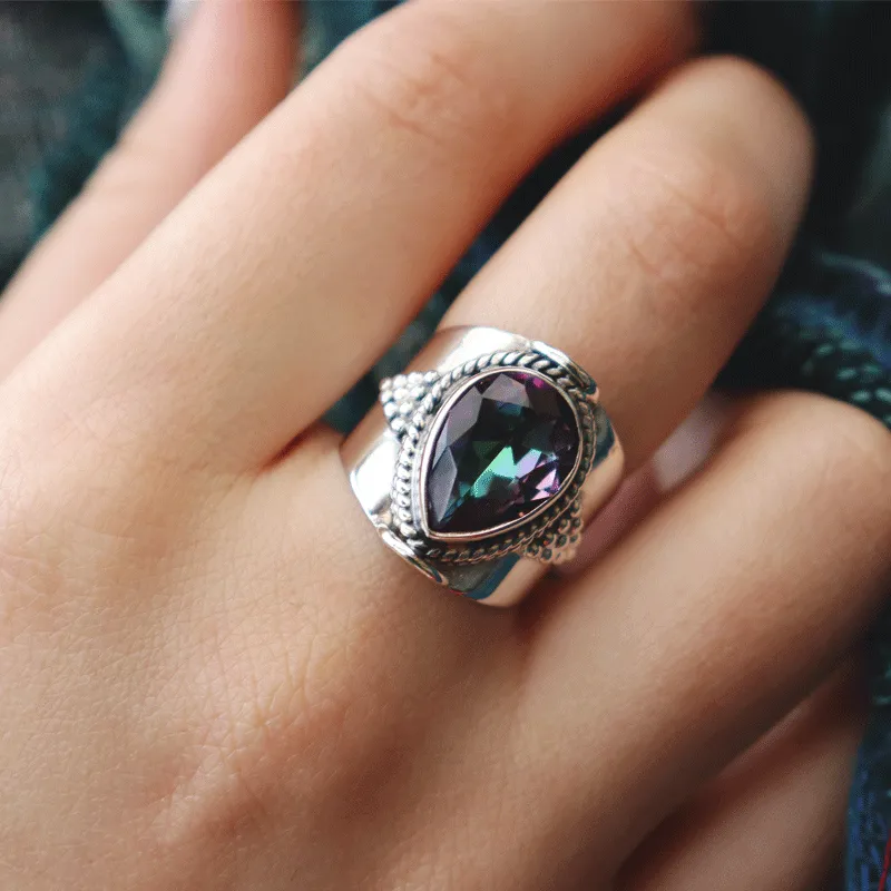 Sabrang Mystic Topaz Gemstone Ring