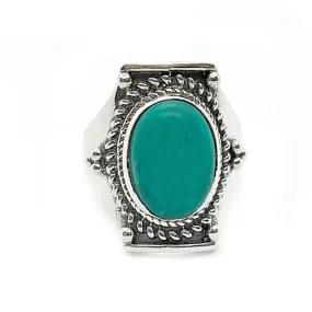 Saddle Turquoise Bohemian Ring