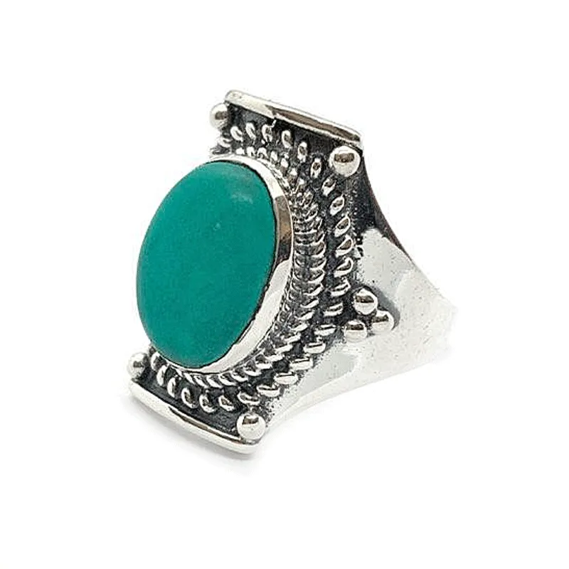 Saddle Turquoise Bohemian Ring