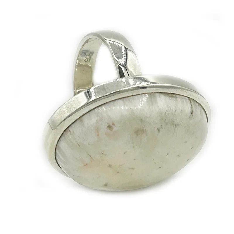 Scolecite Gemstone Silver Ring