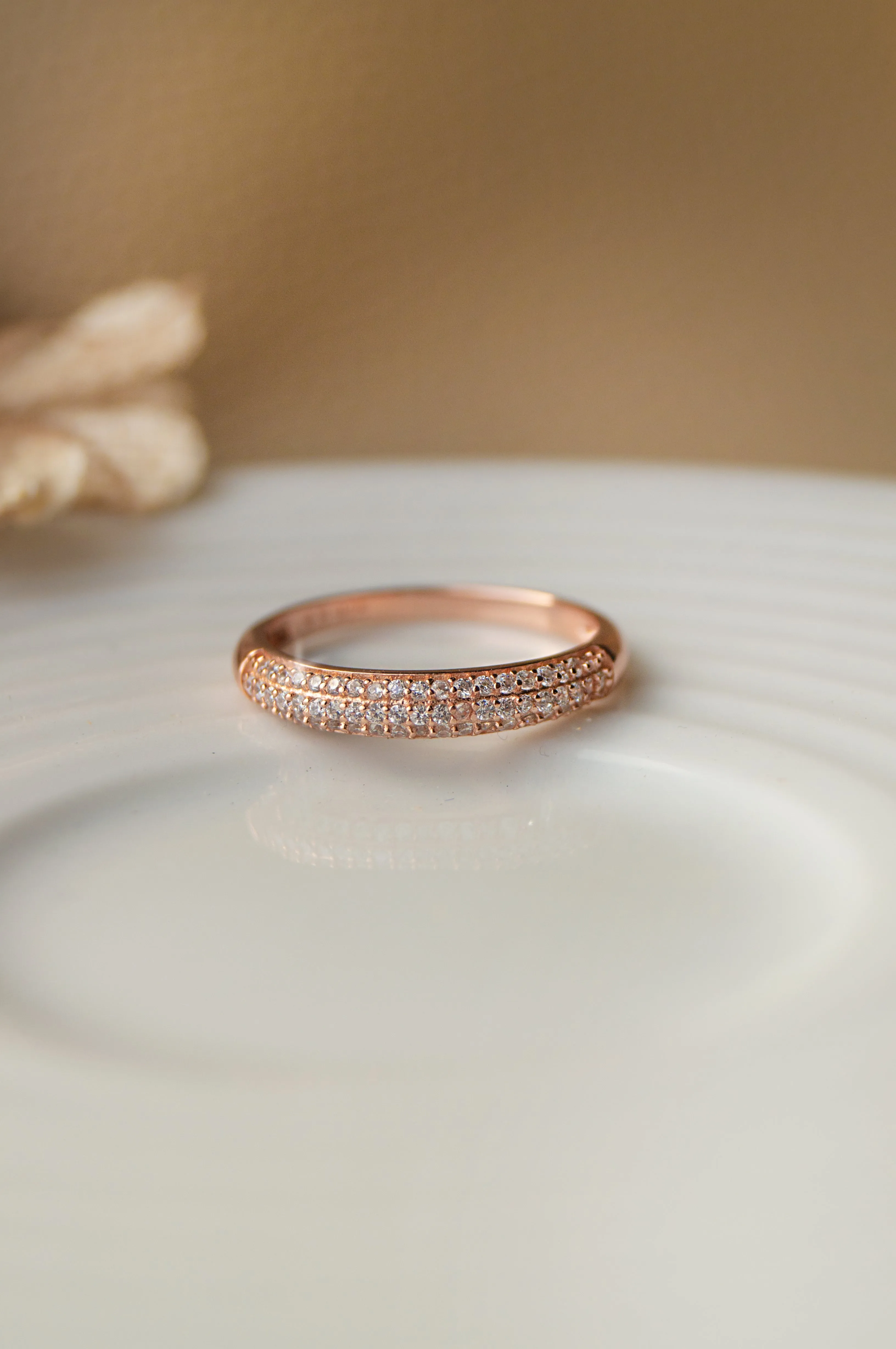 Sequence Studded Sterling Silver Band