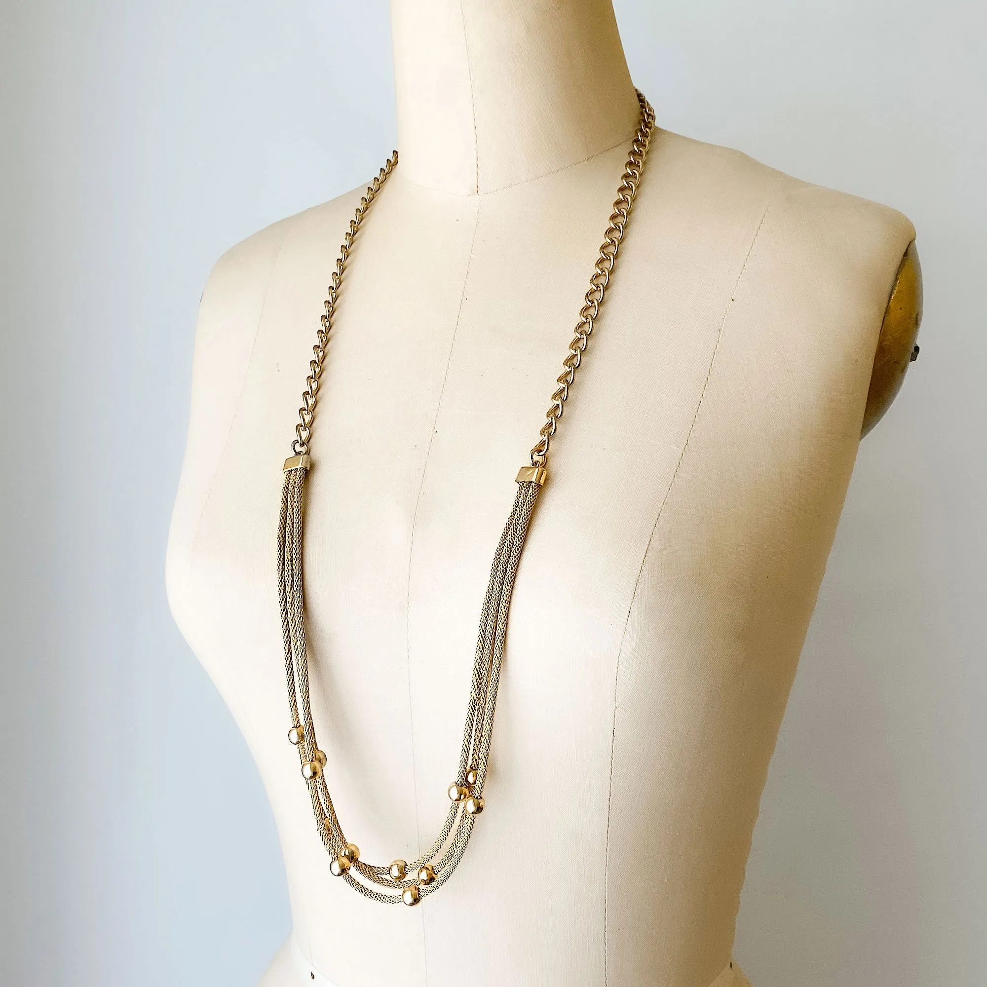 SEYMOUR gold long layered necklace set