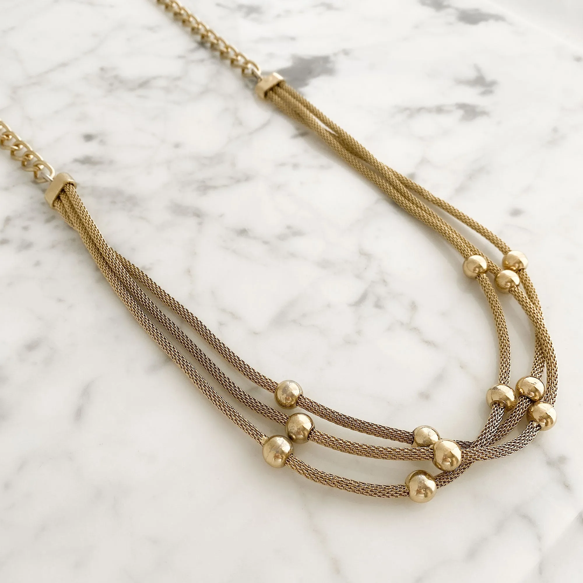 SEYMOUR gold long layered necklace set