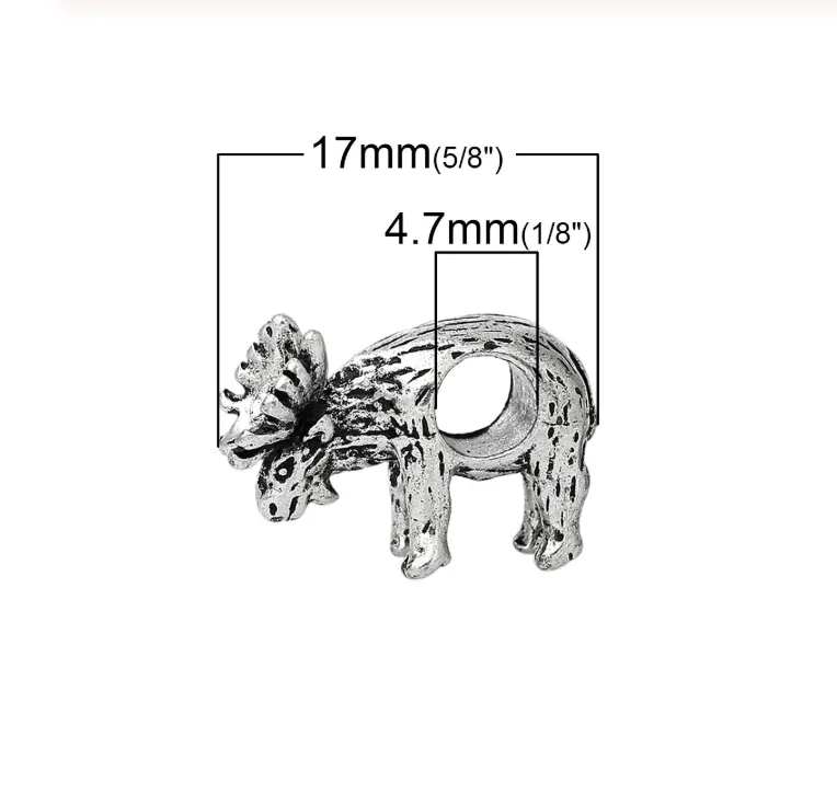 Silver Moose Charm