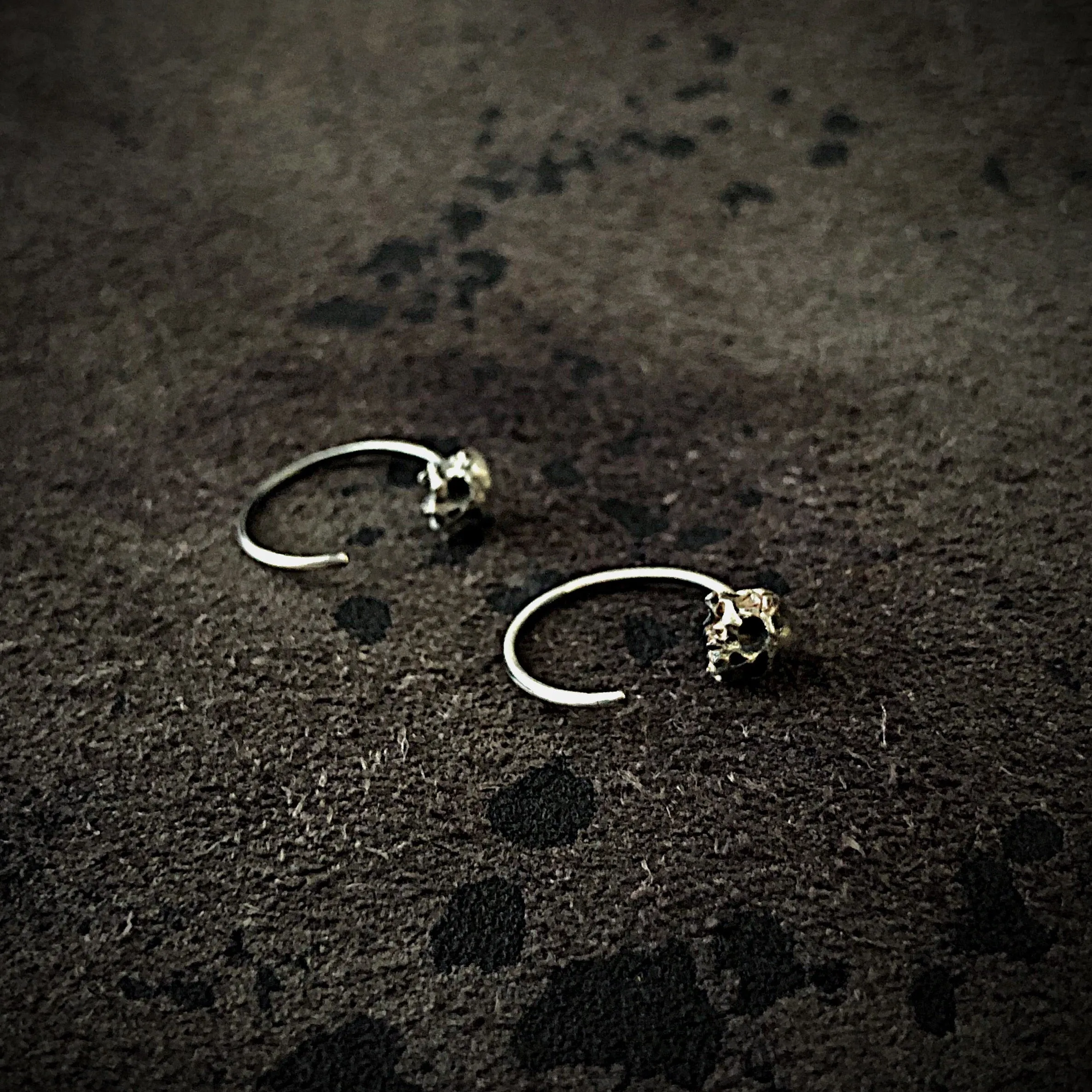 Skull Hoop Earrings