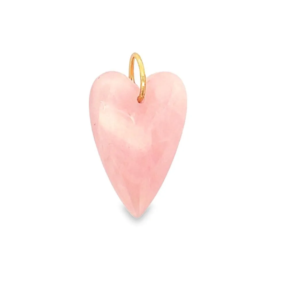 Small Stone Heart Charm