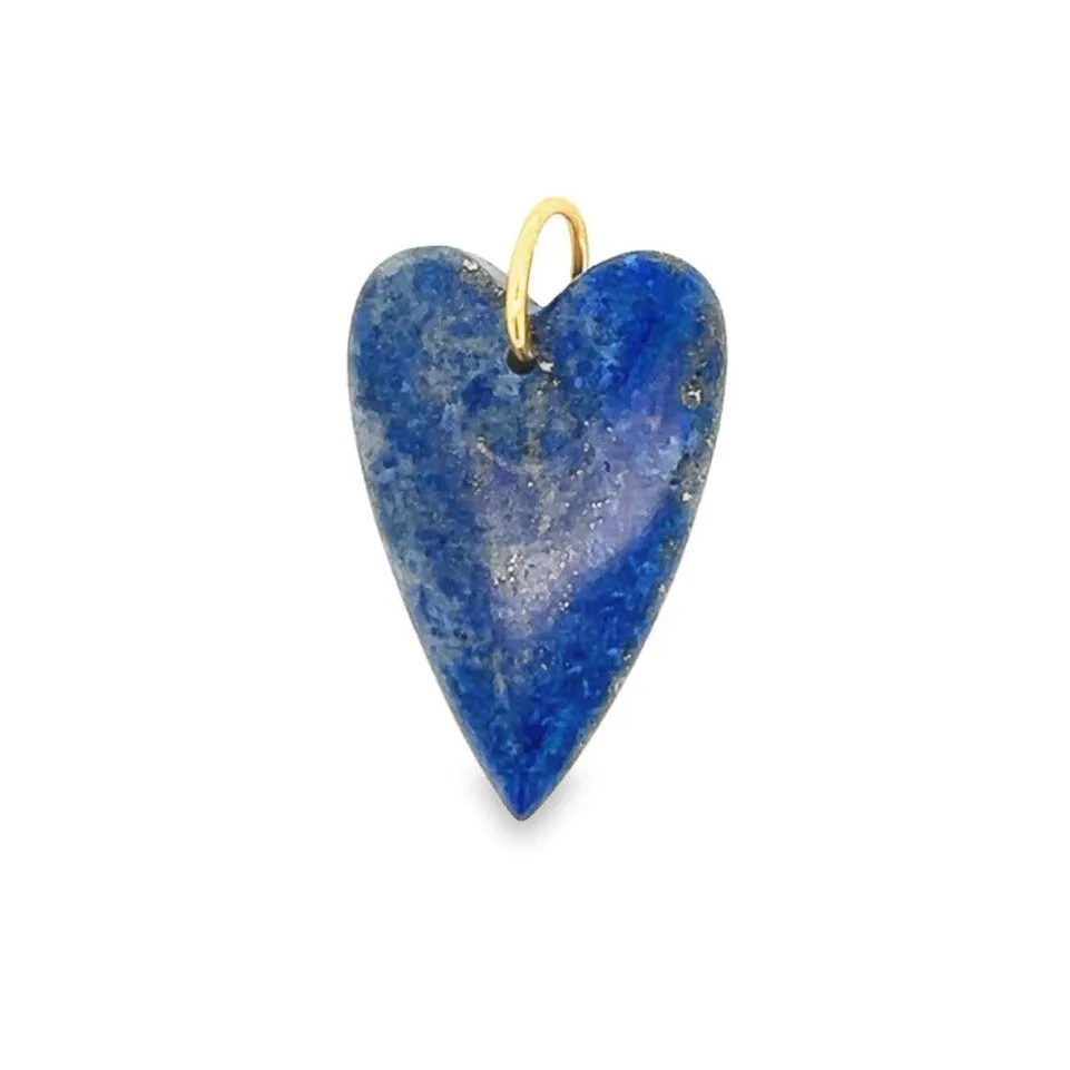 Small Stone Heart Charm