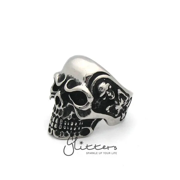 Stainless Steel Gothic Skull Cast Mens Ring