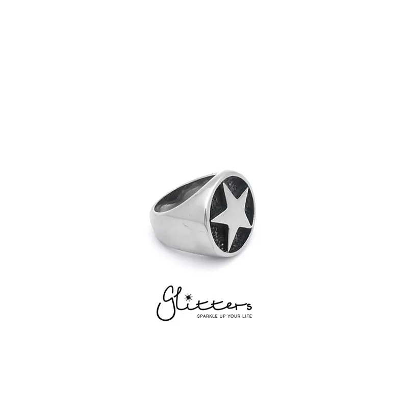 Stainless Steel Star Cast Ring