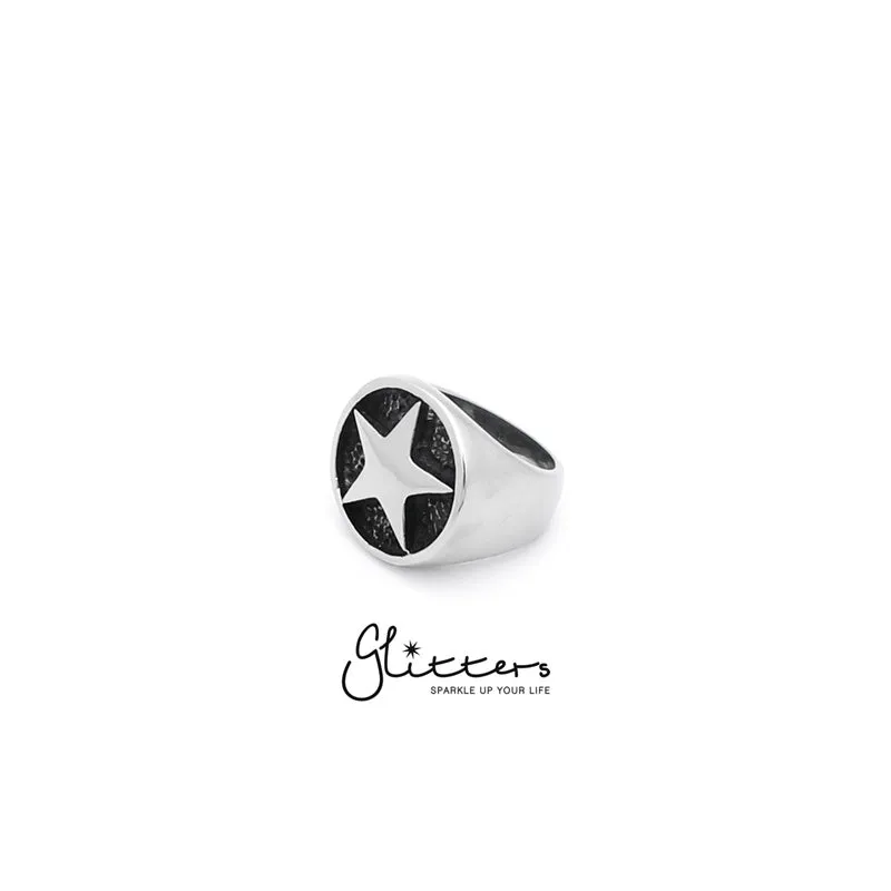 Stainless Steel Star Cast Ring