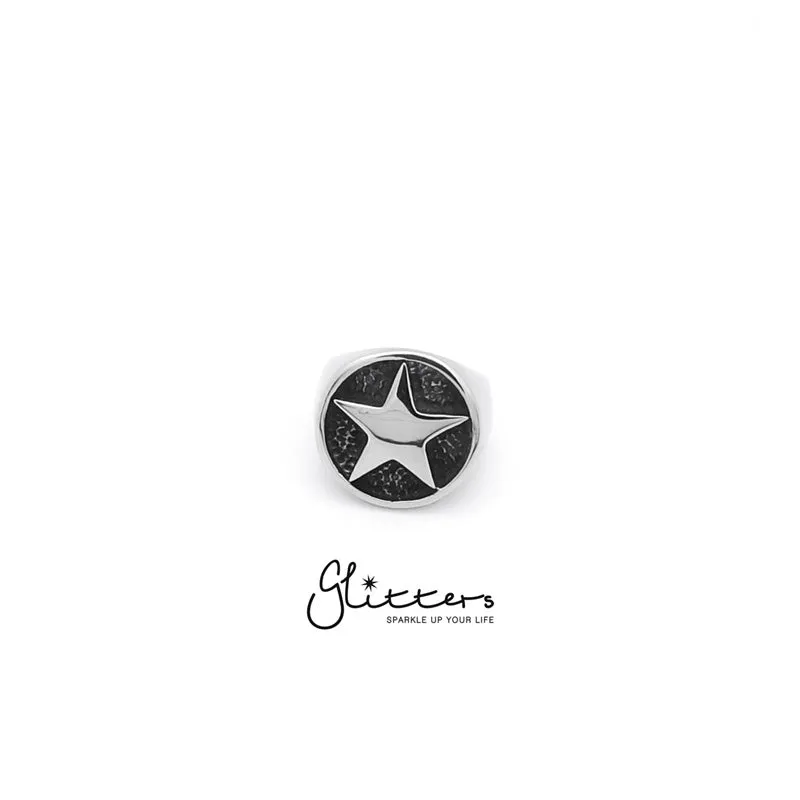 Stainless Steel Star Cast Ring