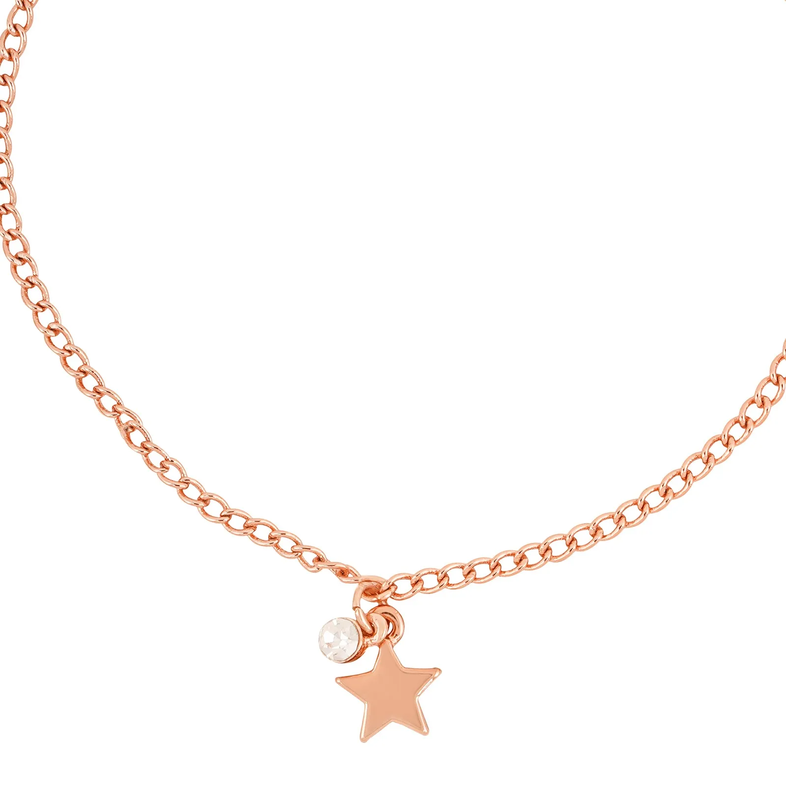 Starry Rhinestone Rose Gold Bracelet Charm