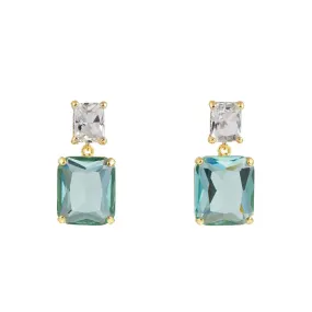 Statement Crystal Double Drop Earrings