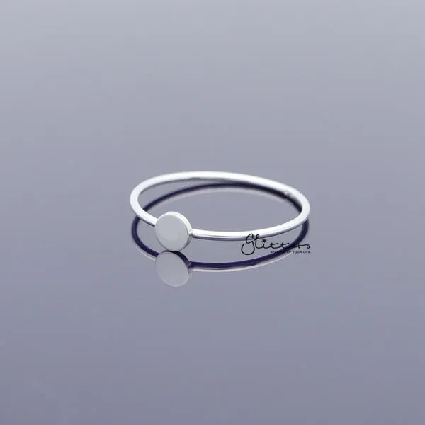 Sterling Silver Circle Shape Women's Rings