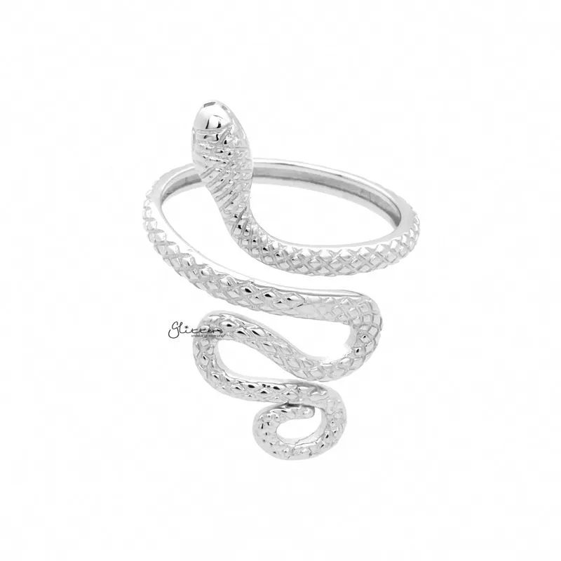 Sterling Silver Snake Adjustable Ring