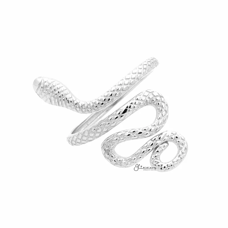 Sterling Silver Snake Adjustable Ring