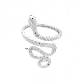 Sterling Silver Snake Adjustable Ring