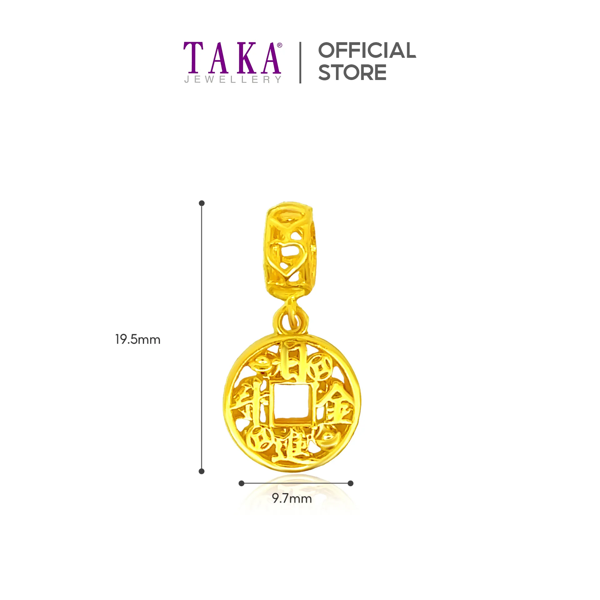 TAKA Jewellery 916 Gold Charm