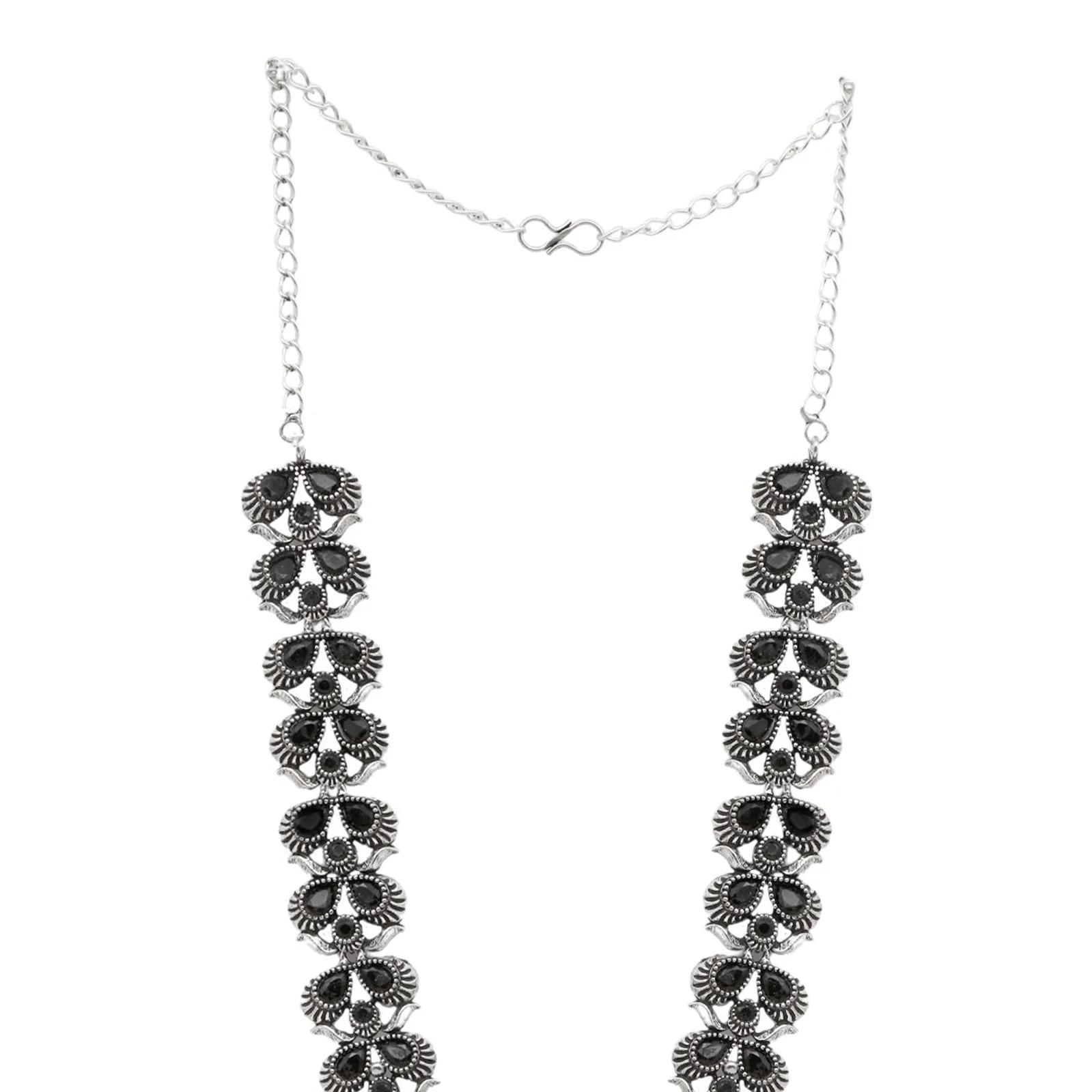 Teejh Vaidehi Black Stone Necklace Set