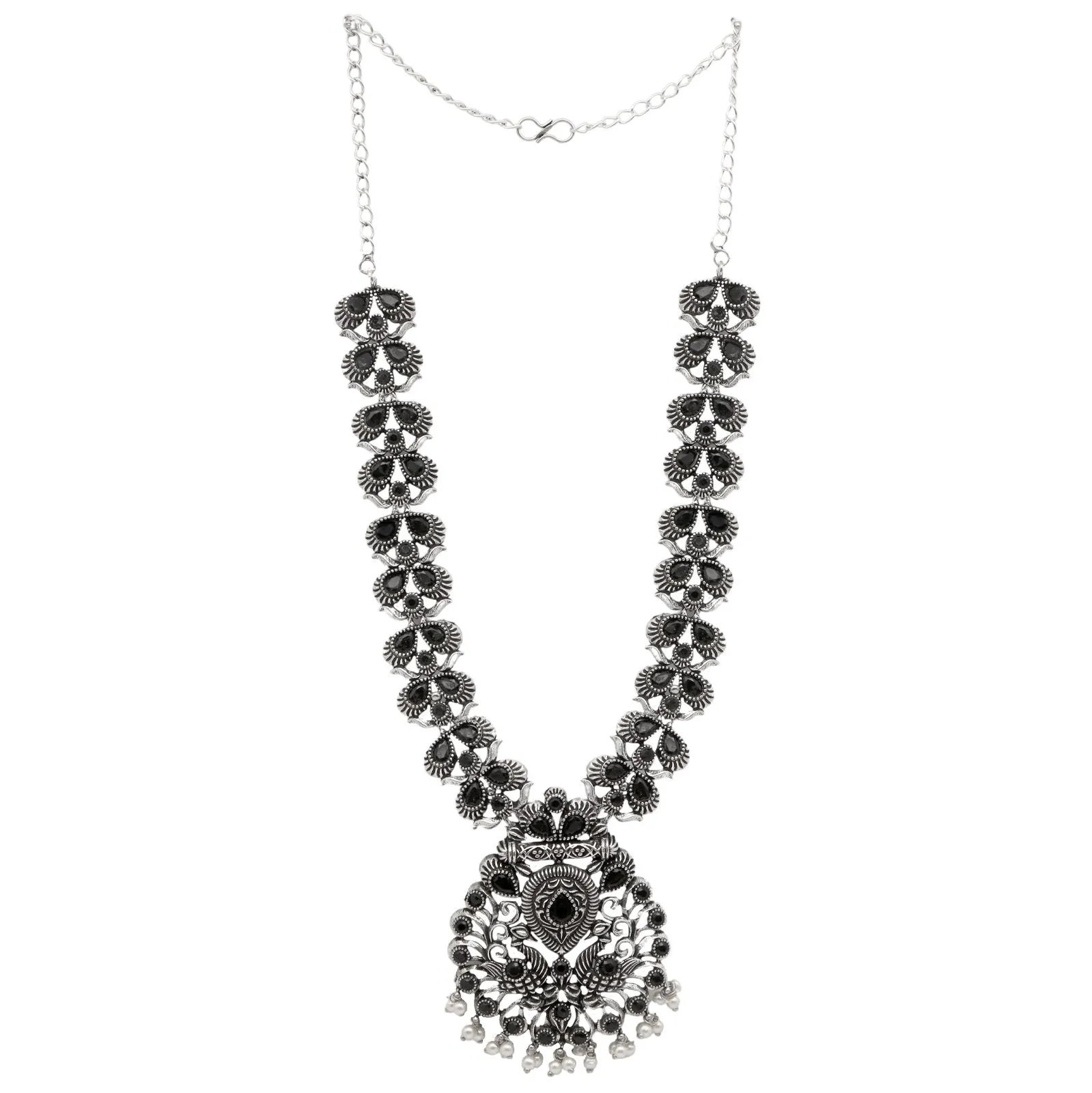 Teejh Vaidehi Black Stone Necklace Set