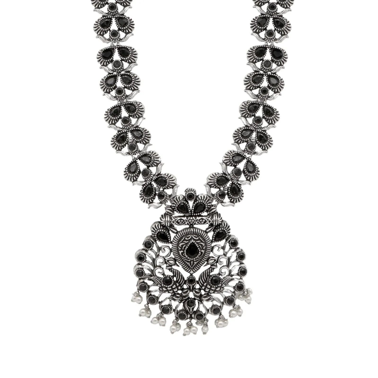 Teejh Vaidehi Black Stone Necklace Set