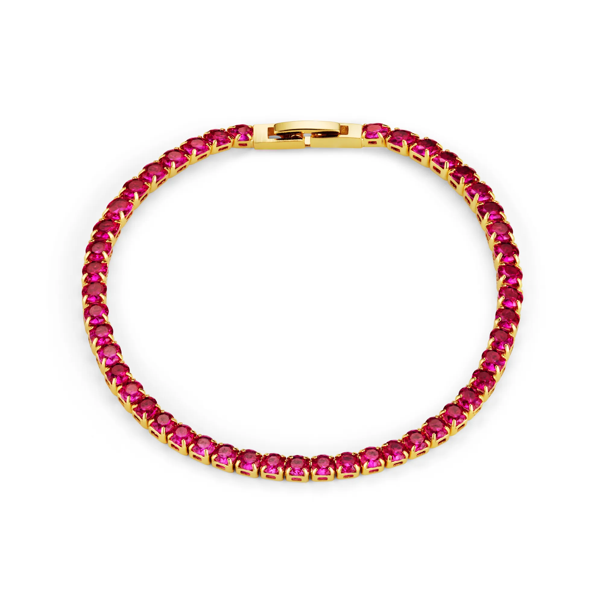 Tennis Bracelet - Raspberry