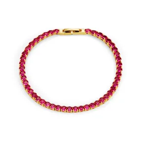 Tennis Bracelet - Raspberry