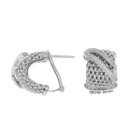 Textured 'Woven' Limited Edition Earrings - Silver