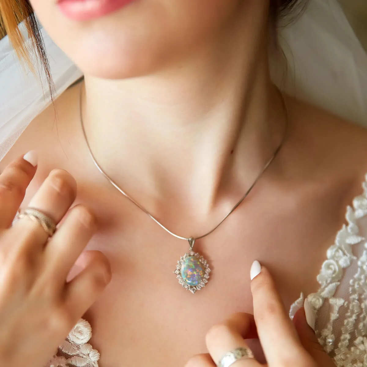 'The Fairy Princess' Dark Crystal Opal Necklace