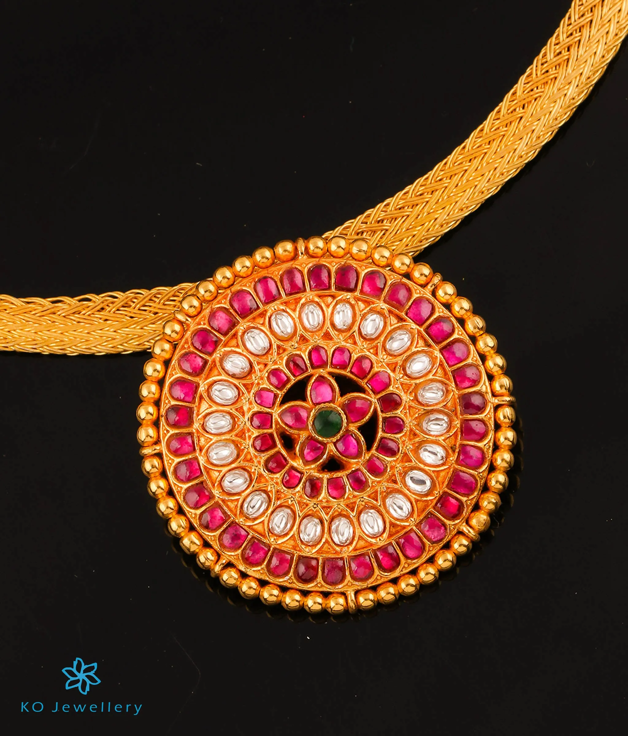 The Simran Silver Jadau Necklace