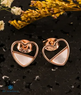 The True Heart Silver Rosegold Earstuds