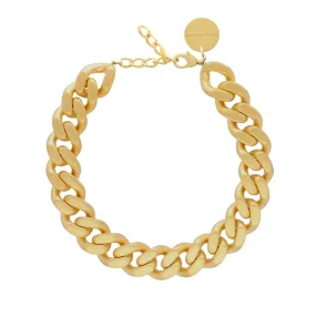 Vanessa Baroni Flat Chain Gold Vintage Necklace