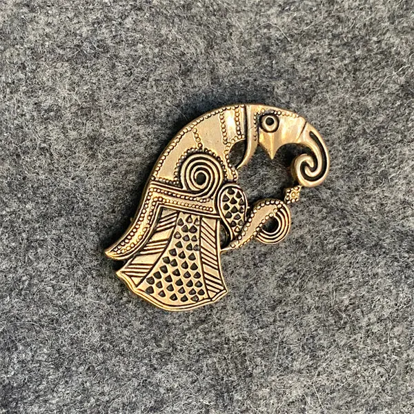 Vendel Raven Brooches Replica - Bronze