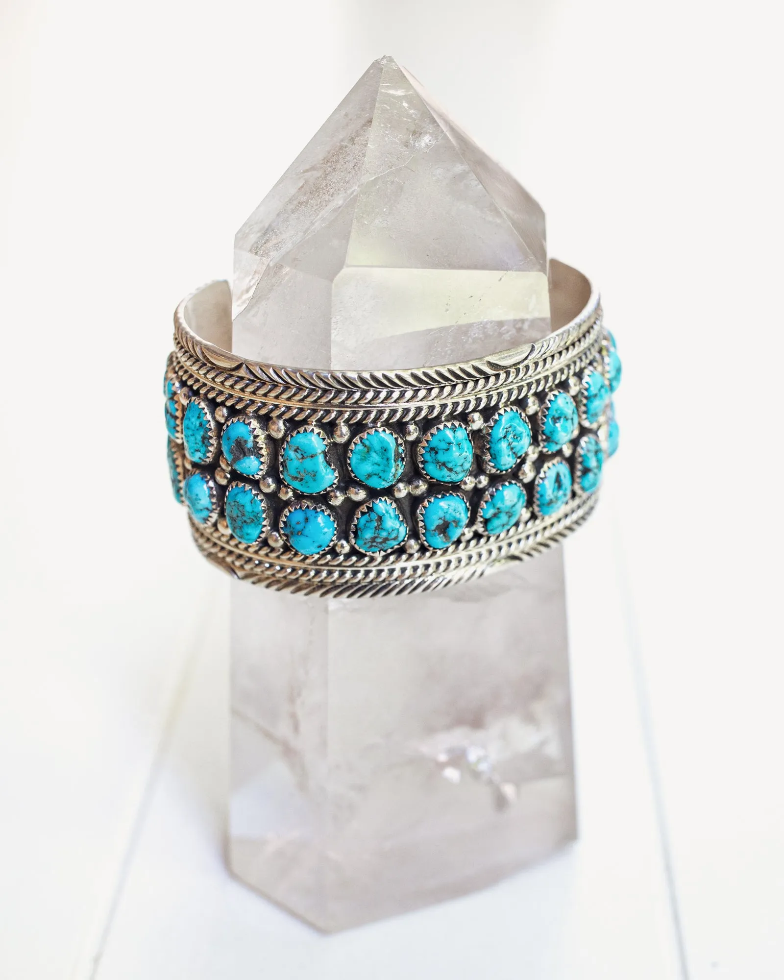 Vintage Navajo Cuff with Kingman Turquoise