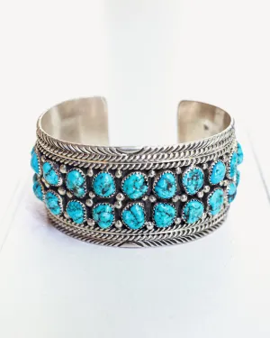 Vintage Navajo Cuff with Kingman Turquoise