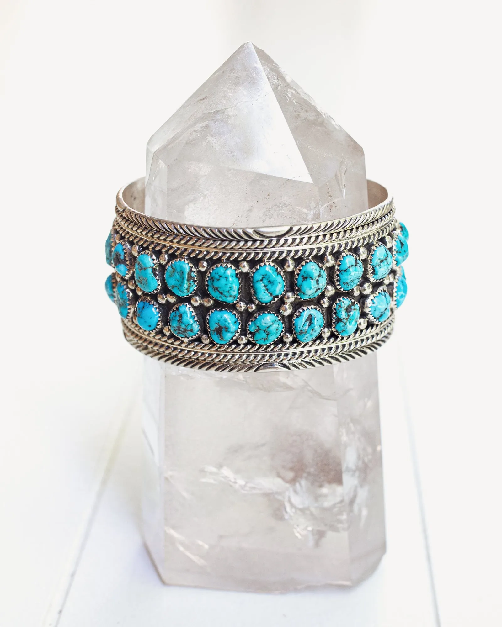 Vintage Navajo Cuff with Kingman Turquoise