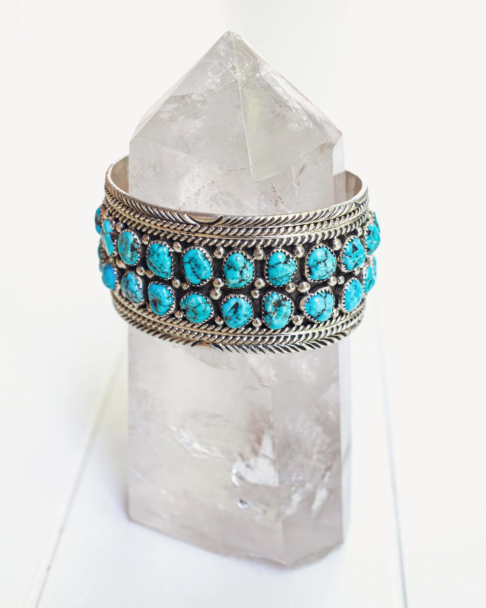 Vintage Navajo Cuff with Kingman Turquoise