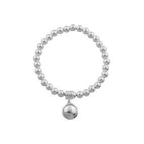 Von Treskow Stretchy Ball Bracelet with Large Silver Pendant.