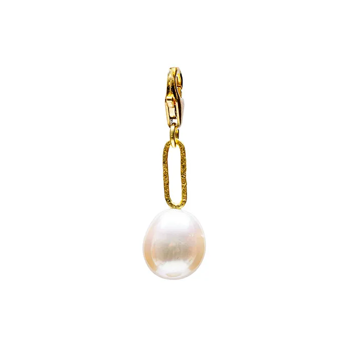 White Freshwater Pearl Charm