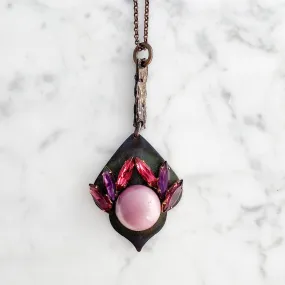 ZANDER pink purple pendant necklace