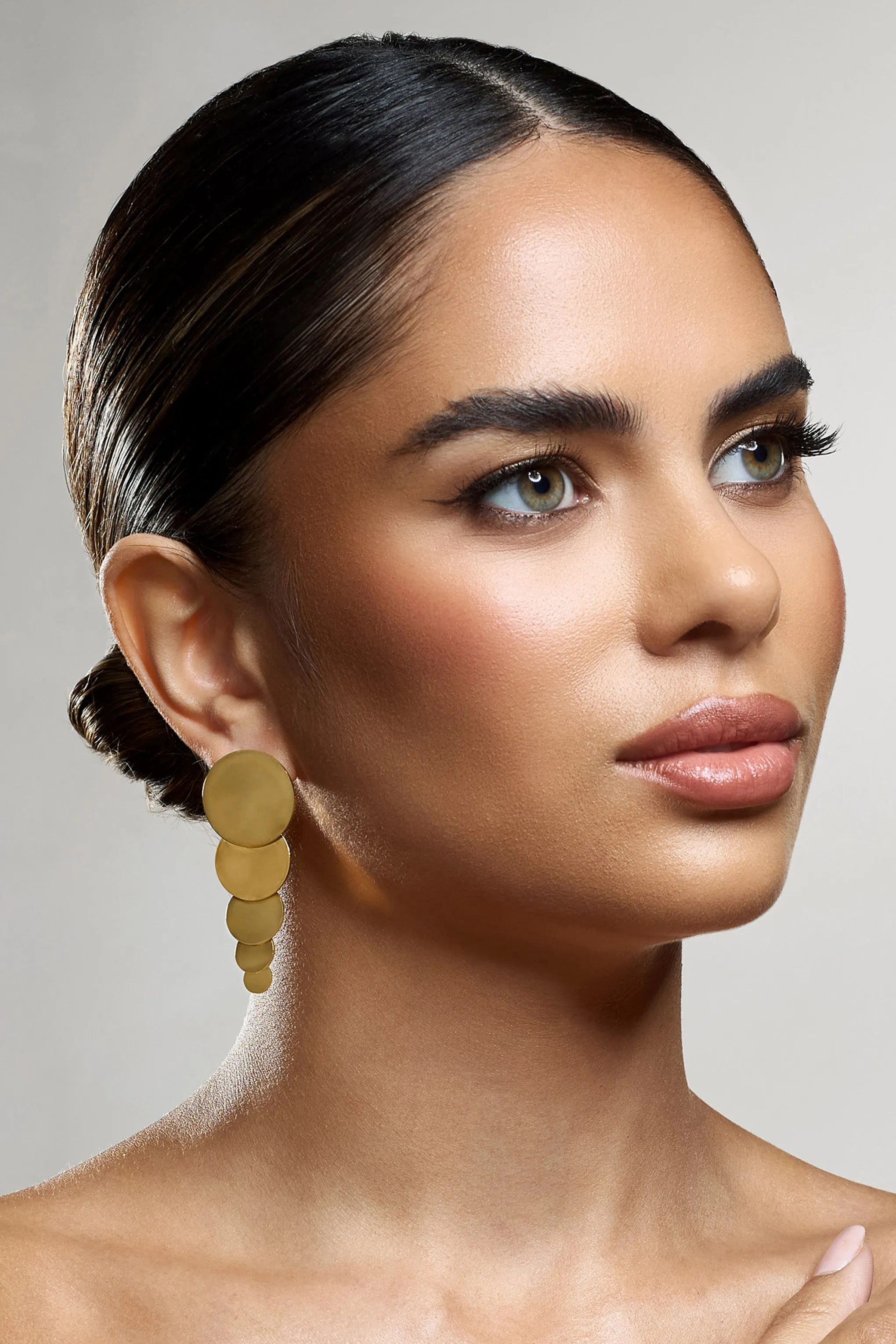 Zyla | Gold Layered Disc Earrings