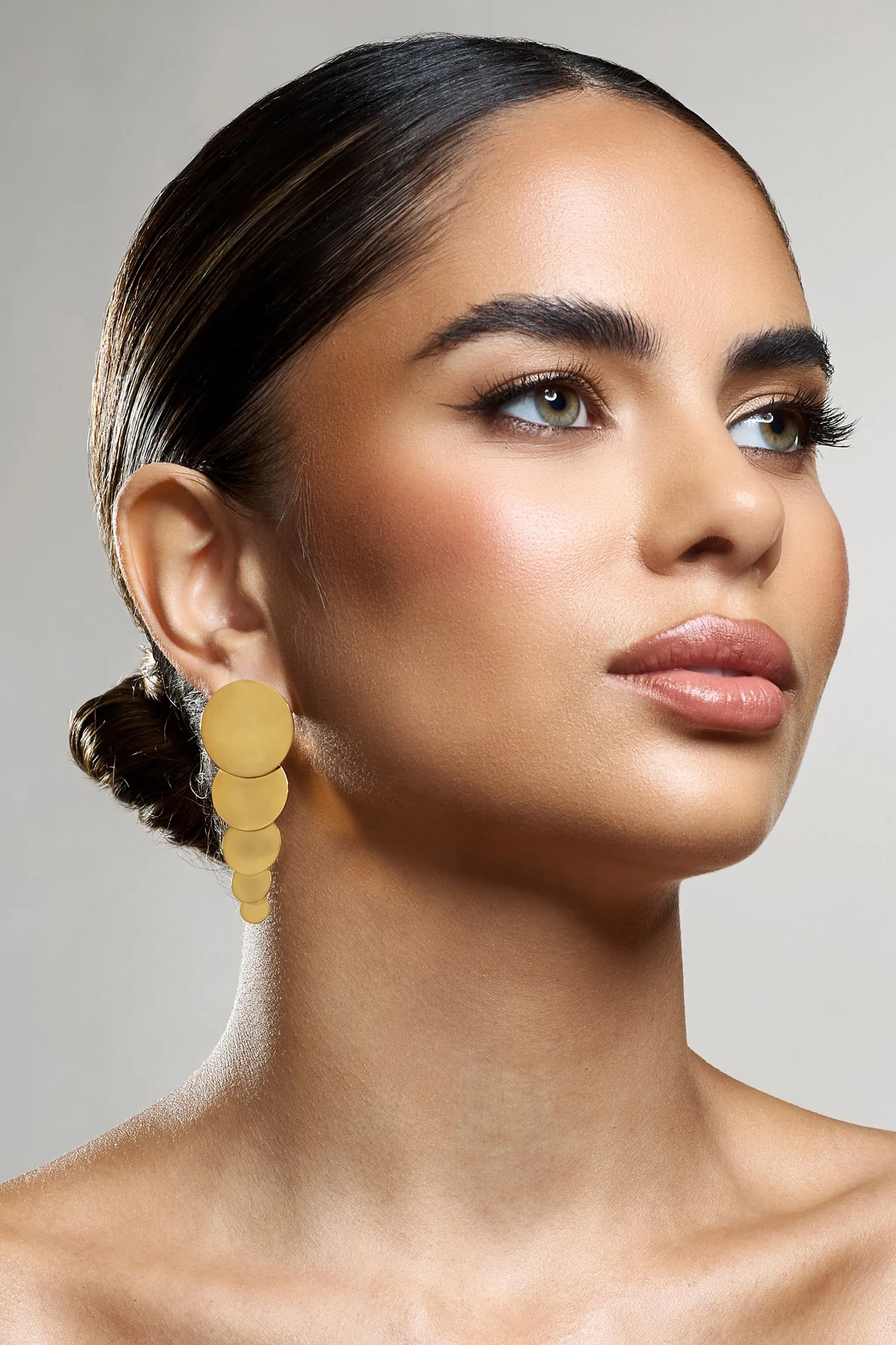 Zyla | Gold Layered Disc Earrings